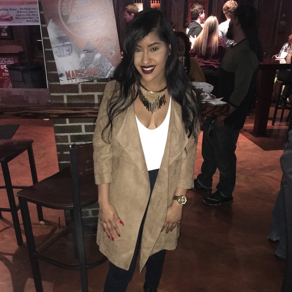 Suede camel jacket - Picture 2 of 3